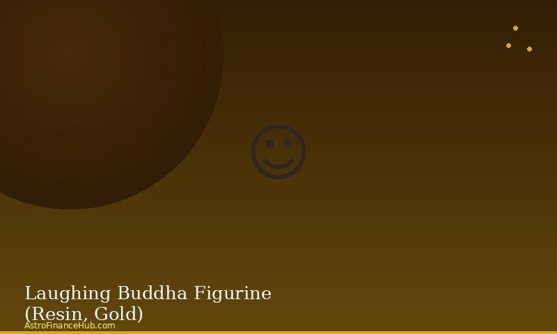 Laughing Buddha Figurine (Resin, Gold)